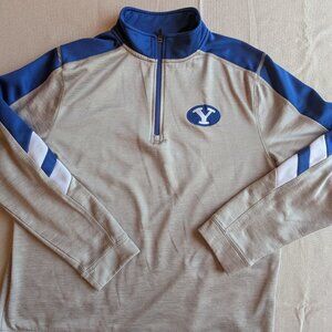 Brigham Young University Cougars 1/4 Zip‎ Blue Sweatshirt Men's Size L NWT New